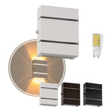 Arandela Slim Interna Externa Alumínio Friso Led G9 St2527 Estrutura Branco Branco Quente 110v 220v
