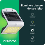 Arandela Solar Integrada Intelbras Asi 220 Luz Amarela