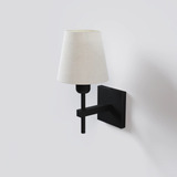 Arandela Tocha Slim Cúpula Tecido 01xe27 Bulbo 13 5x33x19 6