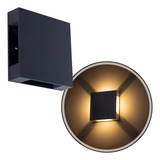 Arandela Trevo 4 Fachos Ajustáveis Led 4w Br Quente St2900 Cor Preto 110v 220v