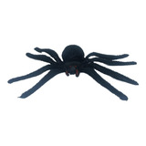 Aranha Caranguejeira De Borracha Brinquedo Surpresa Cor Preto