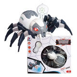Aranha Robô Controle Remoto Som Luz Anda Mexe Patas Bateria