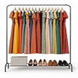 Arara Alta Para Roupas Longas Vestidos Com Sapateira 190cm De Altura Por 125cm De Largura 100- Aço Resistente