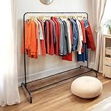 Arara Cabideiro Em Aço Carbono Organizador De Roupas E Sapatos Com Sapateira Capacidade Para 90 Cabides Montagem Rápida Suporte De Roupa E Sapatos Preto 