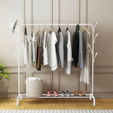 Arara De Roupa Cabideiro Expositor De Chão Closet Aço Branco