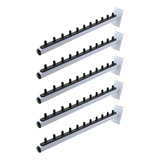 Arara De Roupas Cabideiro Rt Parede 40cm Branco Pack 5un