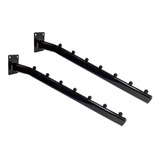 Arara Frontal Inclinada De 40cm Preto P Parede Kit 2 Pçs