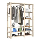 Arara Guarda Roupa Armário Cabideiro Sapateira Closet Aberto