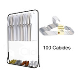 Arara Roupa Cabideiro Aço Guarda Sapateira C 100 Cabides