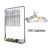 Arara Roupa Cabideiro Aço Guarda Sapateira C 100 Cabides