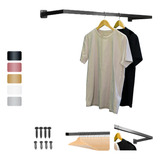 Arara Simples Parede Reforçada Cabideiro Loja Closet 120cm