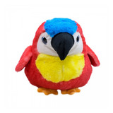 Arara Vermelha 22cm Pelúcia