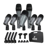 Arcano Kit De Microfones Para Bateria Am silver7 Com Maleta