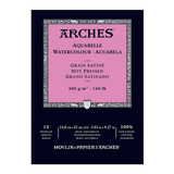 Arches Aquarela 300g Txt satinada 14 8x21 a5 12f
