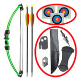 Arco E Flecha Camaleão Aljava 2 Flechas Protetor Braço