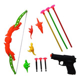 Arco E Flecha Pistola De Brinquedo Armas Lança Dardos