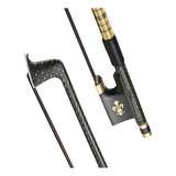 Arco Fibra De Carbono Trançado Para Violino 4 4 Crina Preta Cor Preto