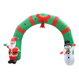 Arco Inflável Do Papai Noel E Boneco De Neve 2 70m Com Led