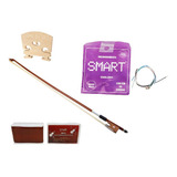 Arco Para Violino 4 4 Cavalete Encordoamento Breu Kit