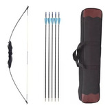 Arco Recurvo Profissional 40lbs 5 Flecha Bolsa De Ombro