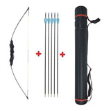 Arco Recurvo Profissional 40lbs 5 Flecha Estojo De Ombro