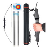 Arco Recurvo Profissional 40lbs 5 Flechas Estojo D Ombro