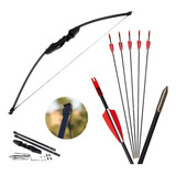 Arco Recurvo Profissional Fibra De Vidro 40lbs 5 Flechas