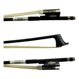 Arco Violino 4 4 Fibra Liso Talão Flor De Lis Crina Animal