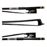 Arco Violino 4 4 Fibra Liso Talão Flor De Lis Crina Animal