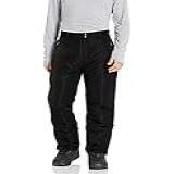 Arctic Quest Calça Masculina De Snowboard Softshell Impermeável Para Caminhadas Ao Ar Livre Com Zíper Inferior à Prova De Vento Quente Para Neve Preto 9054 G