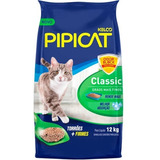 Areia Higiênica Pipicat Kelco Classic Grãos Médios 12kg