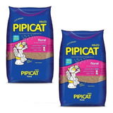 Areia Higiênica Pipicat Perfumado Floral 4kg 2 Unidades
