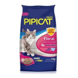 Areia Higiênica Pipicat Perfumado Floral 4kg
