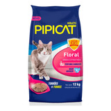 Areia Sanitária Floral Perfumada Pipicat 12kg