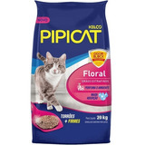 Areia Sanitária Floral Perfumada Pipicat 20kg