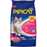 Areia Sanitaria Para Gatos Pipicat Floral Perfumada 4kg