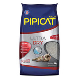 Areia Ultrafina Sanitária Higiênica Pipicat Ultra Dry 4kg