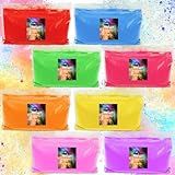 ARELUX Pó Holi Colors Pacote Com 8 Pós De Fumaça Colorida De 2 3 Kg Cada Revelações De Gênero Corridas Divertidas Sessão De Fotos Giz De Esgotamento De Motocicleta Maratona Rangoli Color Toss