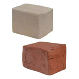 Argila Escolar Modelar Escultura Vermelha Branca Kit