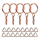 Argola De Chaveiro C Corrente 20mm Níquel 100 Pçs argolinha