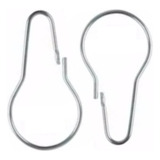 Argola Gancho Cortina 70x40mm Metal Polido 50pçs Mm Biju