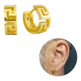 Argola Ouro 24k Medusa Banhado Atacado Par Garantia Unissex