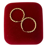 Argola Redonda Fio Torcido Ouro 18k-750 - 1,8cm / 2mm