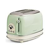 Ariete 155 Torradeira Eletrica Vintage Verde 750W 6 Níveis De Tostagem Funções Torrar Descongelar Reaquecer Corpo Aço Inoxidável 127V