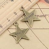 Ark Art 10 Pcs Charms Star Plates Dream 23X20Mm Bronze Antigo Cor Prata Pingentes Fazendo Diy Fábrica De Jóias Artesanais Atacado