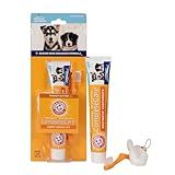 Arm Hammer Kit Dental Para Animais De Estimação Completo Inclui Pasta De Dente Para Cães De 75 G Com Sabor De Manteiga De Amendoim Escova De Dentes Para Cães Pequenos E Filhotes E Escova De Dedo De Microfibra