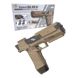 Arma Agua Elétrica Glock Pistola Automática Brinquedo Verão