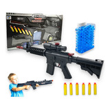 Arma Brinquedo Metralhadora Fuzil Policia Lança Dardos 50cm