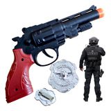 Arma Brinquedo Pistola Revolver 38 Com