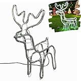 Armação De Rena Macho De LED Média Ilumine Seu Natal Com Estilo 220v 